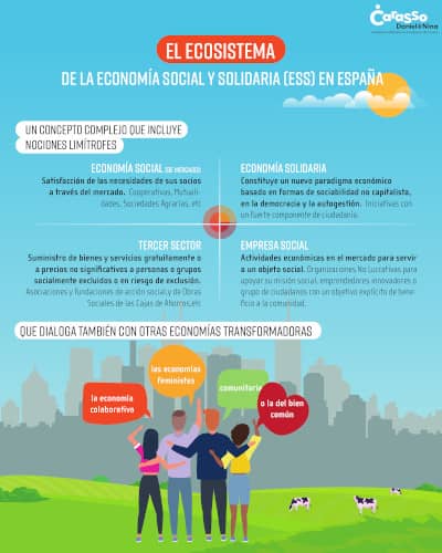 El Ecosistema de la ESS en España. Fundacion Carasso, Daniel & Nina - Infografía